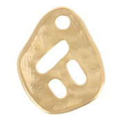 Breloque irrégulière martelée ajourée 14x11 mm - Doré à l'or fin x1|raw }}