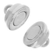 Fermoir aimanté 13x8.5 mm - Placage Argent fin vieilli x1