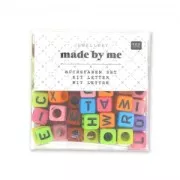 Assortiment de 99 perles lettres Cube pour bracelets & bijoux DIY 5 mm Multicolore