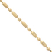 Chaîne maille boule mixte 1.5 mm Doré à l'or fin x1m