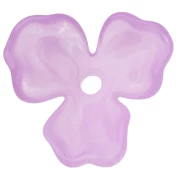 Pendentif fleur 23.5 mm en acétate - Marbré Lilas x1