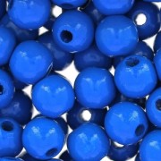 Perles rondes en bois 8 mm Bleu Dur x85|raw }}