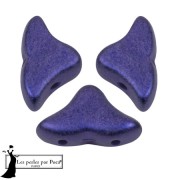 Perles en verre Hélios® par Puca® 6x10mm - Royal Blue Metallic Mat x10g|raw }}