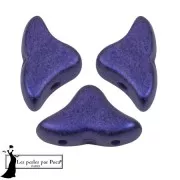 Perles en verre Hélios® par Puca® 6x10mm - Royal Blue Metallic Mat x10g