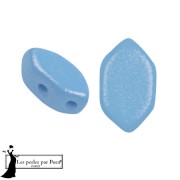 Perles en verre Paros® par Puca® 7x4 mm - Vogue Celestial Blue Mat x10g