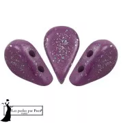 Perles en verre Amos® par Puca® 5x8 mm - Dark Magenta Constellation x10g