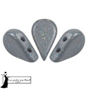 Perles en verre Amos® par Puca® 5x8 mm - Gray Constellation x10g