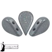 Perles en verre Amos® par Puca® 5x8 mm - Gray Constellation x10g