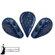 Perles en verre Amos® par Puca® 5x8 mm - Night Blue Constellation x10g