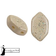 Perles en verre Paros® par Puca® 7x4 mm - Beige Constellation x10g|raw }}