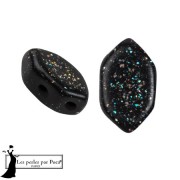 Perles en verre Paros® par Puca® 7x4 mm - Black Constellation x10g|raw }}