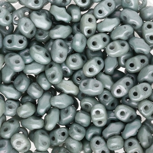 MiniDuo 2x4 mm Opaque Green Ceramic Look x10g