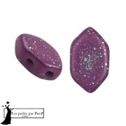 Perles en verre Paros® par Puca® 7x4 mm - Dark Magenta Constellation x10g|raw }}