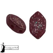 Perles en verre Paros® par Puca® 7x4 mm - Garnet Constellation x10g