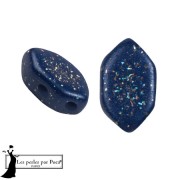 Perles en verre Paros® par Puca® 7x4 mm - Night Blue Constellation x10g