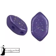 Perles en verre Paros® par Puca® 7x4 mm - Purple Rain Constellation x10g