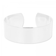 Bracelet en laiton 20x150 mm argenté x1