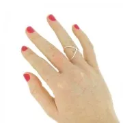 Bague fil croisé en Argent 925 x1