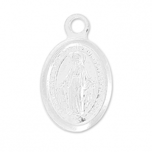 Breloque ovale vierge 11x7 mm en Argent 925 x1