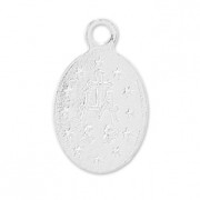 Breloque ovale vierge 11x7 mm en Argent 925 x1