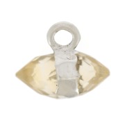 Breloque pointe facettée 9x10.5 mm pierre gemme - Citrine - Argent 925 x1|raw }}