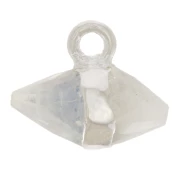 Breloque pointe facettée 9x10.5 mm pierre gemme - Pierre de lune - Argent 925 x1