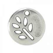 Sequin feuille 12 mm Placage Argent fin vieilli x1|raw }}