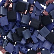 Mix de perles Miyuki - Half et Tila Beads - Aqua Bronze x10g