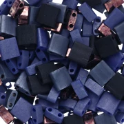 Mix de perles Miyuki - Half et Tila Beads - Aqua Bronze x10g