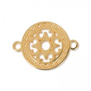 Intercalaire rond filigrané 2 anneaux 14 mm doré rose x1|raw }}