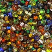 Preciosa Perles rocailles 9/0 2.5 mm - Mix Silver Lined x20g|raw }}