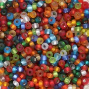Preciosa Perles rocailles 9/0 2.5 mm - Mix Silver Lined Mat x20g|raw }}