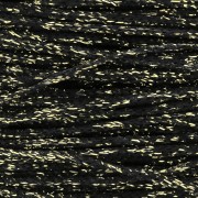 Fil synthétique métallisé 1 mm Noir/Doré x 1 m