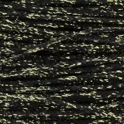 Fil synthétique métallisé 1 mm Noir/Doré x 1 m
