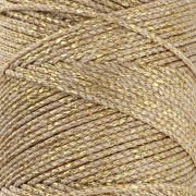 Fil synthétique poissé métallisé 1 mm Sand/Doré x 1 m|raw }}