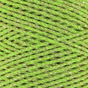 Fil synthétique poissé métallisé 1 mm Vert/Doré x 1 m