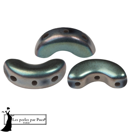 Perles en verre Arcos® par Puca® 5x10 mm - Full Celsian Mat x10g