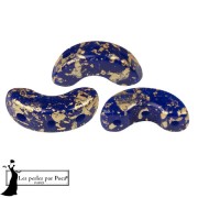 Perles en verre Arcos® par Puca® 5x10 mm - Opaque Sapphire Splash x10g