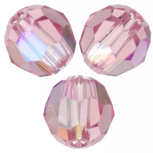 Perles rondes PureCrystal 5000 4 mm - Light Rose Shimmer x20