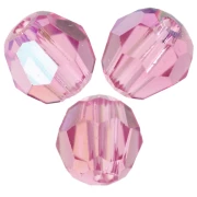 Perles rondes PureCrystal 5000 4 mm - Rose Shimmer x20