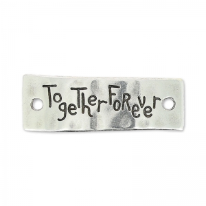 Intercalaire Together forever 33 mm Placage Argent fin vieilli x1