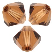 Toupies en cristal Swarovski 5328 4 mm - Reinvented Smoked Topaz x50