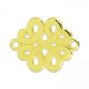 Intercalaire motif celte 2 anneaux 17 mm Doré à l'or fin x1|raw }}