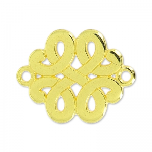 Intercalaire motif celte 2 anneaux 17 mm Doré à l'or fin x1