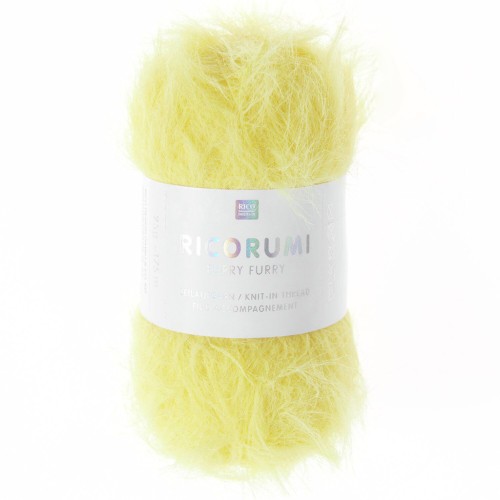 Fil fausse fourrure Ricorumi Furry Furry Rico Design Amigurumi - Jaune 002 x25g