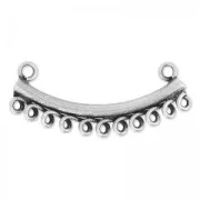 Intercalaire tube 11 anneaux 32 mm argenté vieilli x1