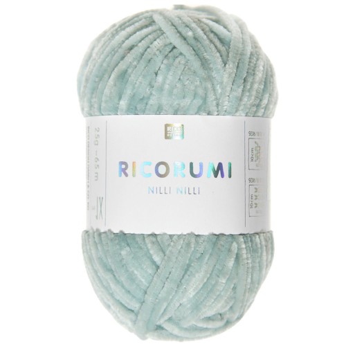 Laine chenille Ricorumi Nilli Nilli par Rico Design Amigurumi - Aqua 016 x25g