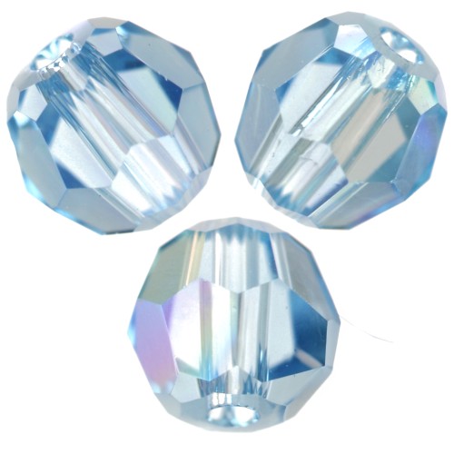 Perle ronde PureCrystal 5000 4 mm - Aquamarine Shimmer x20