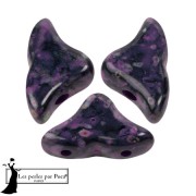 Perles en verre Hélios® par Puca® 6x10mm - Black Stony Violet x10g
