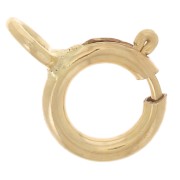 Fermoir à ressort 5 mm avec anneau fermé - Gold filled (or laminé)  x1|raw }}
